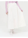 RIBBON FLARE LONG SKIRT WHITE - ZIZEMUSEUM - BALAAN 2