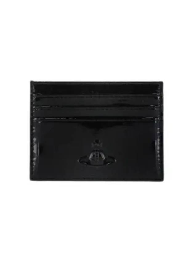 Shiny Patent Flat Card Wallet Black - VIVIENNE WESTWOOD - BALAAN 2