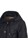 Diamond Quilted Hooded Single Coat Black - BURBERRY - BALAAN 6