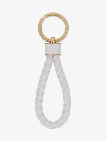 Intrecciato Lambskin Key Holder White - BOTTEGA VENETA - BALAAN 1