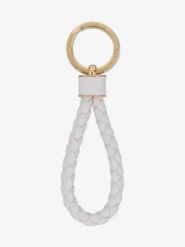 Intrecciato Lambskin Key Holder White - BOTTEGA VENETA - BALAAN 1