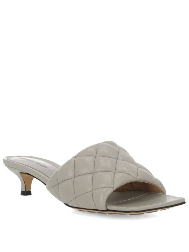 Padded Leather Mule Light Grey - BOTTEGA VENETA - BALAAN 3