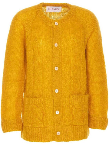 Valentino Garavani Sweaters Yellow - VALENTINO - BALAAN 1