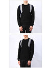 Men's Wool Knit Top Black - LES HOMMES - BALAAN 3