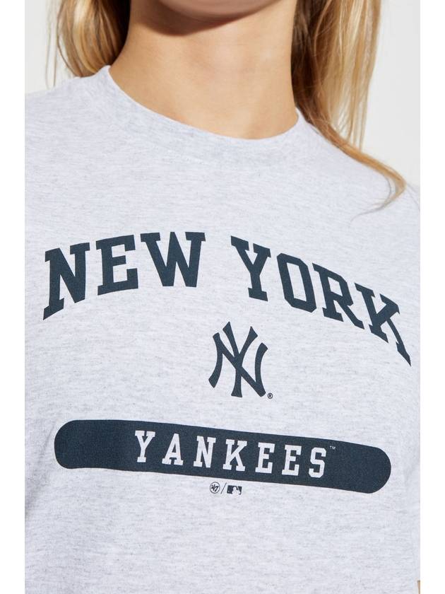 Sporty & Rich T-shirt From The 47 & The New York Yankees Collection, Unisex, Grey - SPORTY & RICH - BALAAN 5