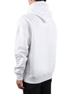 Paris France Oversized Organic Cotton Fleece Hoodie White - AMI - BALAAN 5