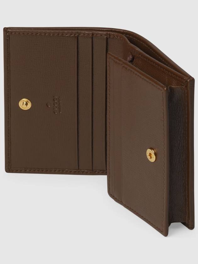 Horsebit 1955 Bifold Card Wallet Brown - GUCCI - BALAAN 9