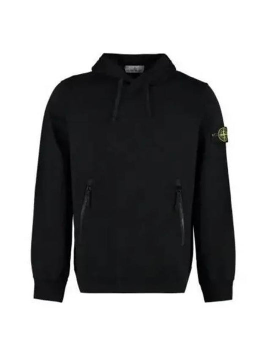 Cotton Waffen Patch Hoodie Navy - STONE ISLAND - BALAAN 2