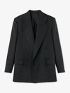 Grain De Poudre Blazer Jacket Black - BOTTEGA VENETA - BALAAN 2