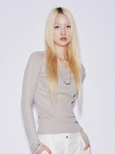 Line Point Knit Top Ivory - GYEOL - BALAAN 2