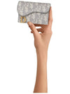 Saddle Flap Card Holder Grey Oblique Jacquard - DIOR - BALAAN 11