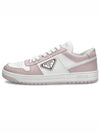 Downtown Perforated Leather Low Top Sneakers Pink - PRADA - BALAAN 6