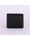 Matelasse Logo Nappa Leather Half Wallet Black - MIU MIU - BALAAN 3