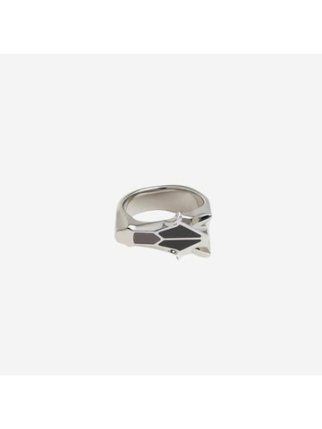 Destroyer ring stainless steel Duo de Gris - HERMES - BALAAN 1