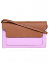 Color Block Saffiano Trunk Cross Bag Brown - MARNI - BALAAN 1