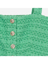 Tweed Crop Blouse Shirt Green MFPTO00712 - MAJE - BALAAN 3