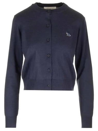 Baby Fox Patch Regular Cardigan Blue - MAISON KITSUNE - BALAAN 1