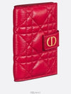 Dior Caro Vertical Card Wallet Two Tone Garnet Red - DIOR - BALAAN 2