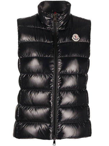 Ghany Logo Patch Padded Vest Black - MONCLER - BALAAN 1