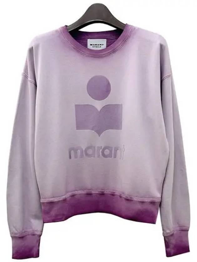 Mobyli Washed Cotton Logo Sweatshirt Lilac - ISABEL MARANT ETOILE - BALAAN 2