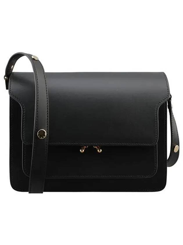 Trunk Medium Calfskin Shoulder Bag Black - MARNI - BALAAN 2