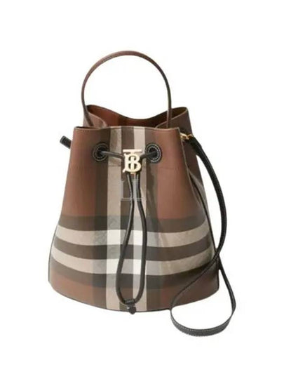 Small TB Bucket Bag Dark Birch Brown - BURBERRY - BALAAN 2