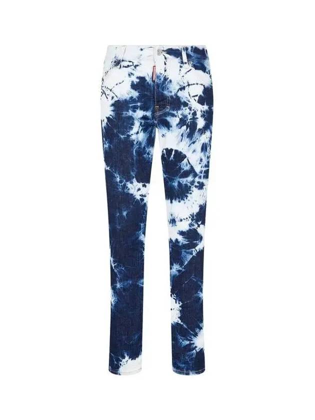 Toweling Patch Tie Dye Skater Jeans Blue - DSQUARED2 - BALAAN 1