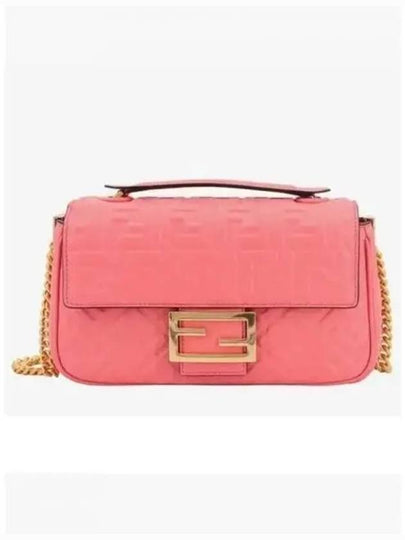 Baguette Medium Nappa Leather Chain Shoulder Bag Pink - FENDI - BALAAN 2