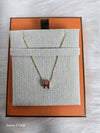 Mini Pop H Pendant Necklace Rose Gold - HERMES - BALAAN 4