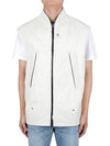 Men's Shadow Project Full Zip-Up Vest Silver - STONE ISLAND - BALAAN 3