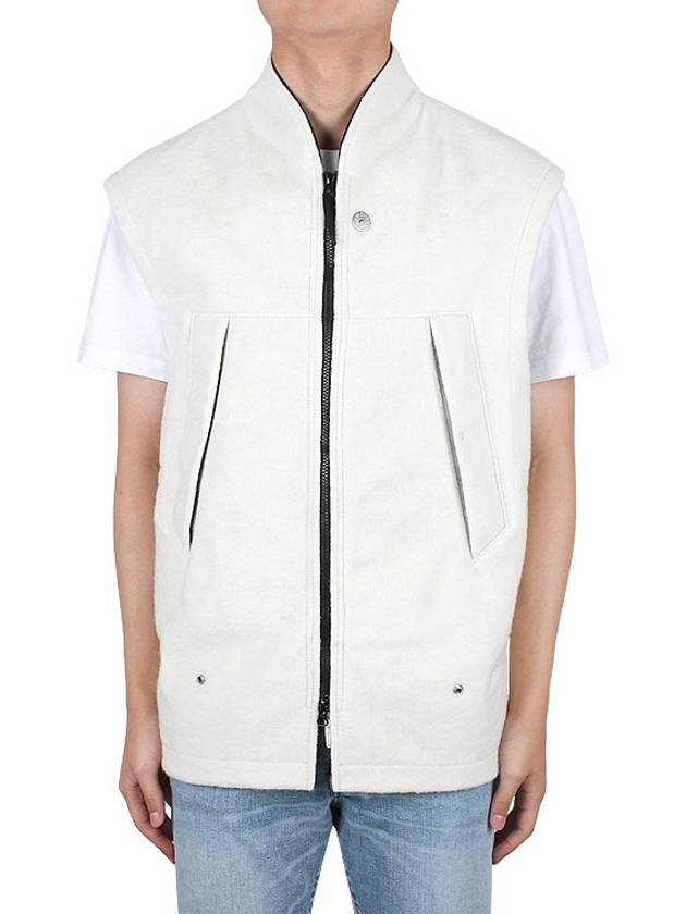 Men's Shadow Project Full Zip Up Vest Silver - STONE ISLAND - BALAAN 3