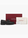 Gancini Ornament Moccasin Loafers Black - SALVATORE FERRAGAMO - BALAAN 5