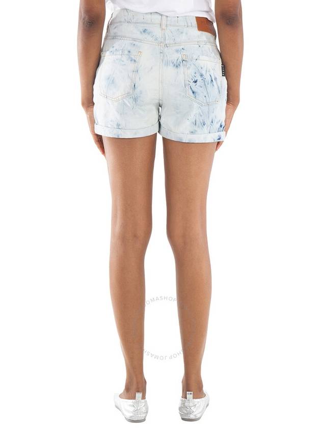 Philipp Plein Bleached High-Waist Denim Hot Pants, Waist Size 25" - PHILIPP PLEIN - BALAAN 3