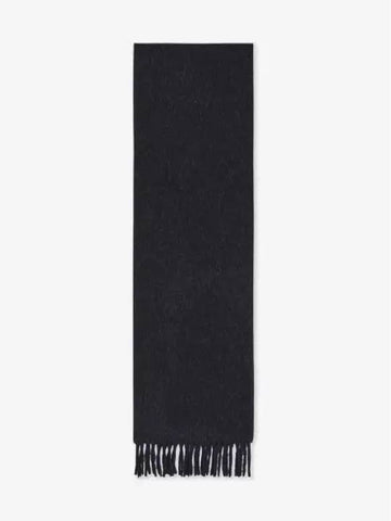 Badou Double Face Fringe Wool Scarf Dark Gray Darkest Navy BADOUSN744DARKGREYDARKESTNAVY - STUDIO NICHOLSON - BALAAN 1