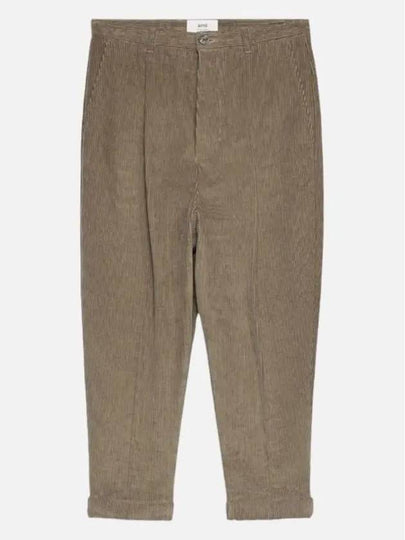 Carrot Oversized Cotton Corduroy Velvet Straight Pants Beige - AMI - BALAAN 2