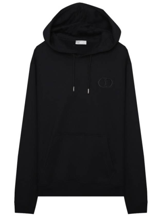 Cd Icon Embroidered Cotton Hoodie Black - DIOR - BALAAN 2