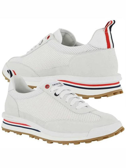 Fine Kid Suede Tech Runner White - THOM BROWNE - BALAAN 2