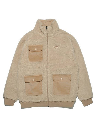 Sportswear Reversible Zip-up Jacket Beige - NIKE - BALAAN 1