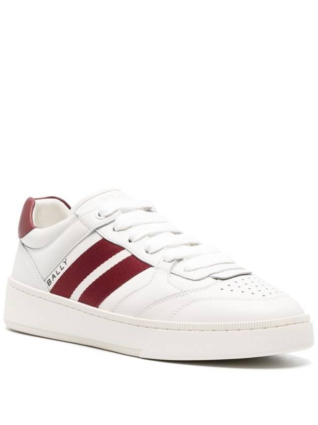 Rebby Leather Low-Top Sneakers White - BALLY - BALAAN 3