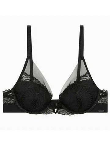 UNDERWEAR Women s CK Black Geo Lace AF Plunge Bra QF7907ADUB1 - CALVIN KLEIN - BALAAN 1