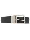 Intrecciato Reversible Leather Belt Black Blue - BOTTEGA VENETA - BALAAN 2