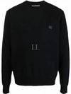 Face Patch Crew Neck Knit Top Black - ACNE STUDIOS - BALAAN 2