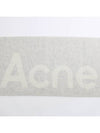 Jacquard Logo Two Tone Wool Muffler White Light Grey - ACNE STUDIOS - BALAAN 3