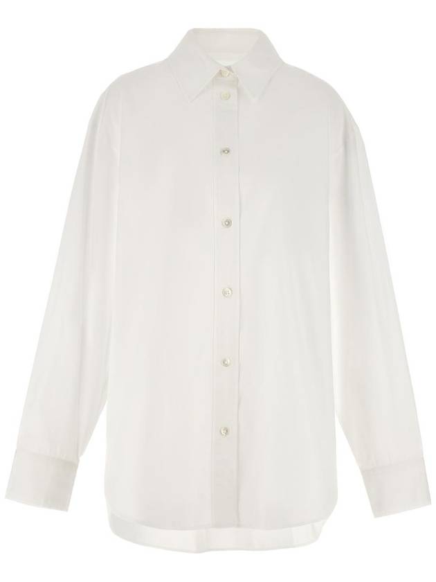 Fabrica Silk Long Sleeve Shirt White - ISABEL MARANT - BALAAN 1