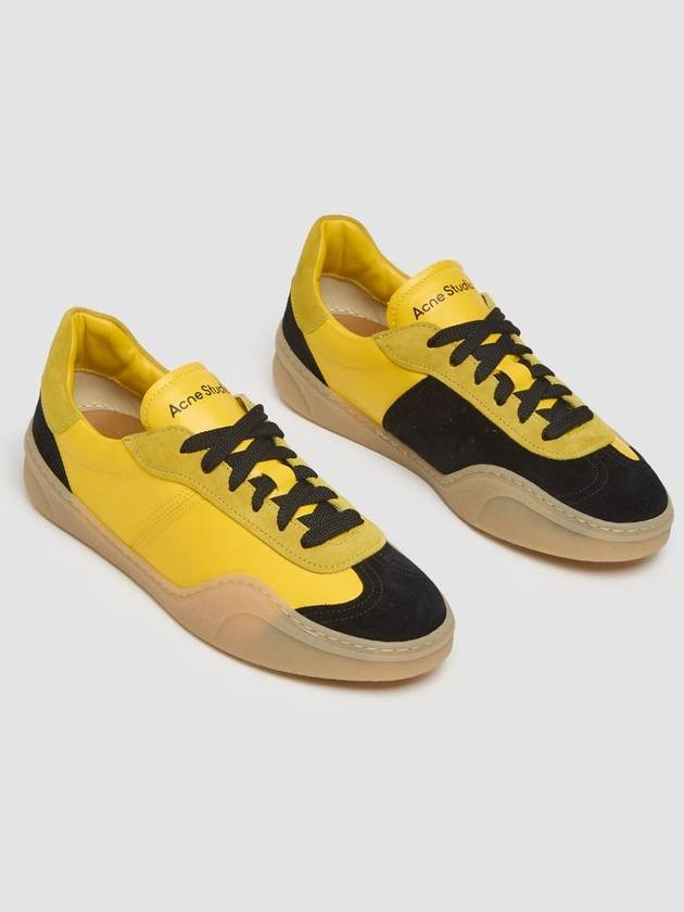 Lace-Up Low-Top Sneakers Yellow - ACNE STUDIOS - BALAAN 3