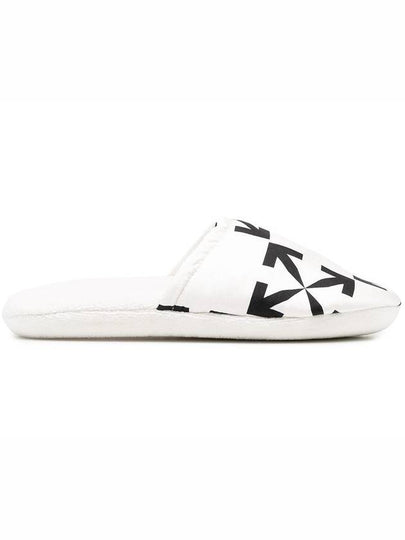 Arrow Pattern Silk Cotton House Slippers White - OFF WHITE - BALAAN 2