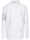 4 Bar Stripe Long Sleeve Shirt White - THOM BROWNE - BALAAN 4