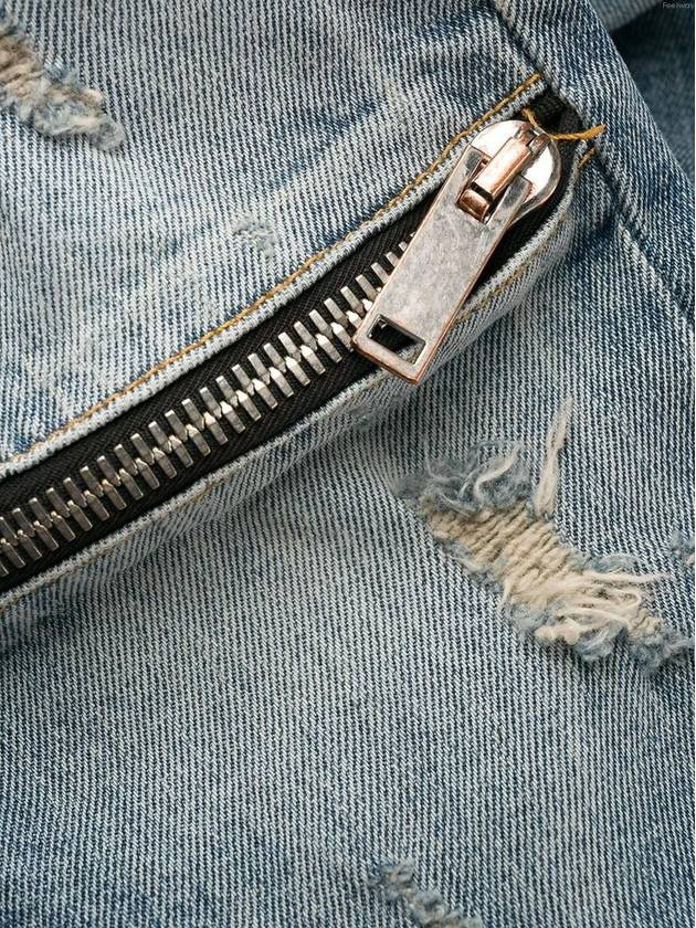 Zipper straight jeans PMYA016F 19660023 8500 - PALM ANGELS - BALAAN 7