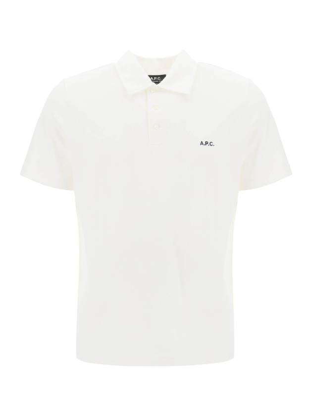 Austin Embroidery Logo Polo Shirt White - A.P.C. - BALAAN 1