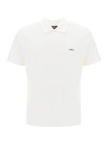 Austin Embroidery Logo Polo Shirt White - A.P.C. - BALAAN 1